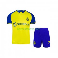 Nogometni Dres Al-Nassr Ronaldo 7 Dječji Domaći 2022-2023 Kratkih Rukava