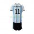 Nogometni Dres Argentina Di Maria 11 Dječji Domaći Svjetsko prvenstvo 2022 Kratkih Rukava