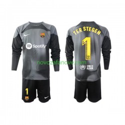 Nogometni Dres FC Barcelona Ter Stegen 1 Golmanski Dječji Gostujući 2022-2023 Dugim Rukavima