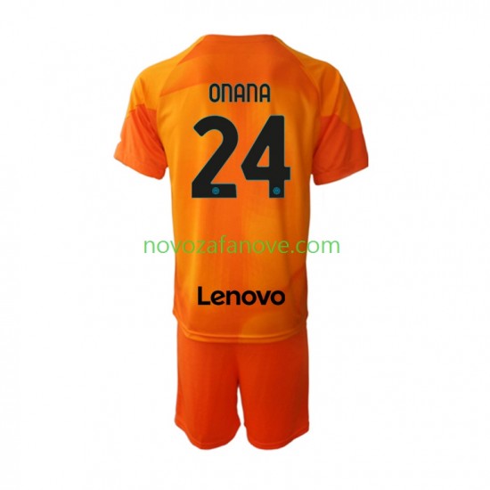 Nogometni Dres Inter Milan Andre Onana 24 Golmanski Dječji Četvrti 2022-2023 Kratkih Rukava