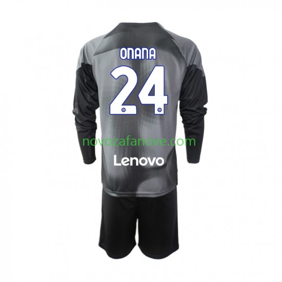 Nogometni Dres Inter Milan Andre Onana 24 Golmanski Dječji Domaći 2022-2023 Dugim Rukavima
