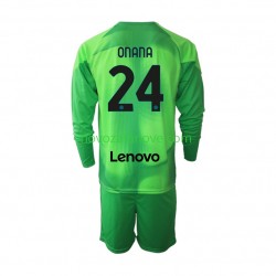 Nogometni Dres Inter Milan Andre Onana 24 Golmanski Dječji Treći 2022-2023 Dugim Rukavima