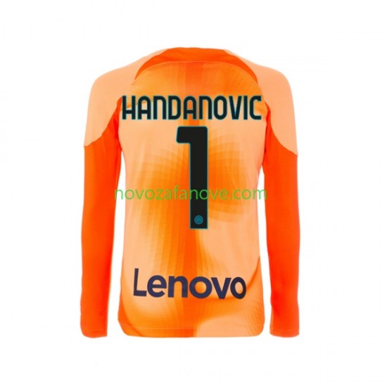 Nogometni Dres Inter Milan Samir Handanovic 1 Golmanski Muški Četvrti 2022-2023 Dugim Rukavima