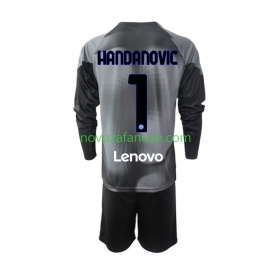 Nogometni Dres Inter Milan Samir Handanovic 1 Golmanski Dječji Domaći 2022-2023 Dugim Rukavima
