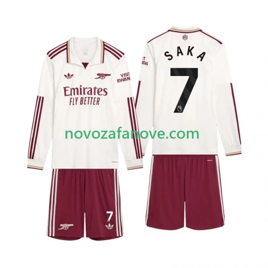 Nogometni Dres Arsenal Saka 7 Dječji Treći 2025-2026 Dugim Rukavima