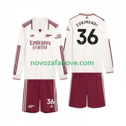 Nogometni Dres Arsenal Zubimendi 36 Dječji Treći 2025-2026 Dugim Rukavima