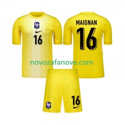 Nogometni Dres Francuska Mike Maignan 16 Golmanski Dječji Domaći 2025 Kratkih Rukava