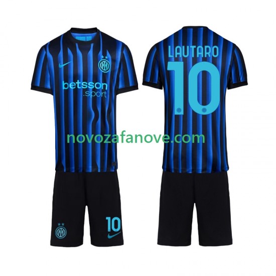 Nogometni Dres Inter Milan Lautaro Martinez 10 Dječji Domaći 2025-2026 Kratkih Rukava