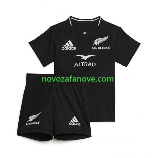 Nogometni Dres ALL BLACKS Dječji Domaći Rugby 2023 Kratkih Rukava