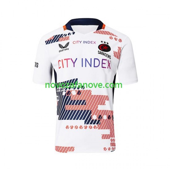 Nogometni Dres Saracens Muški Gostujući Rugby 2023 Kratkih Rukava