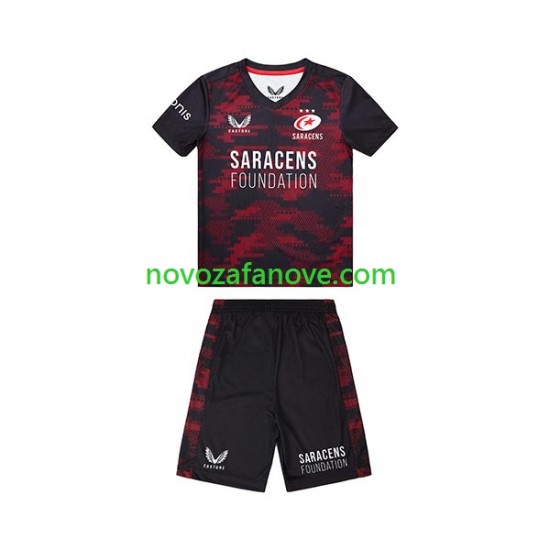 Nogometni Dres Saracens Dječji Domaći Rugby 2023 Kratkih Rukava