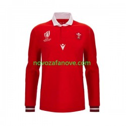 Nogometni Dres Wales Muški Domaći Rugby World Cup 2023 Dugim Rukavima
