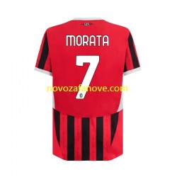 Nogometni Dres AC Milan Alvaro Morata 7 Muški Domaći 2024-2025 Kratkih Rukava