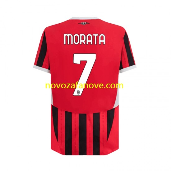 Nogometni Dres AC Milan Alvaro Morata 7 Muški Domaći 2024-2025 Kratkih Rukava