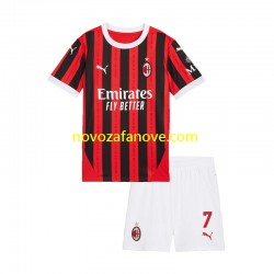 Nogometni Dres AC Milan Alvaro Morata 7 Dječji Domaći 2024-2025 Kratkih Rukava