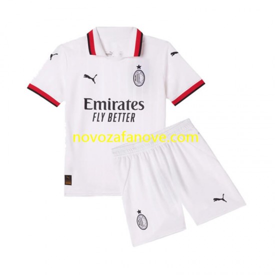 Nogometni Dres AC Milan Dječji Gostujući 2024-2025 Kratkih Rukava