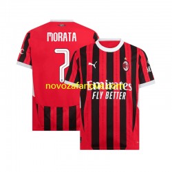 Nogometni Dres AC Milan UCL Font MORATA 7 Muški Domaći 2024-2025 Kratkih Rukava