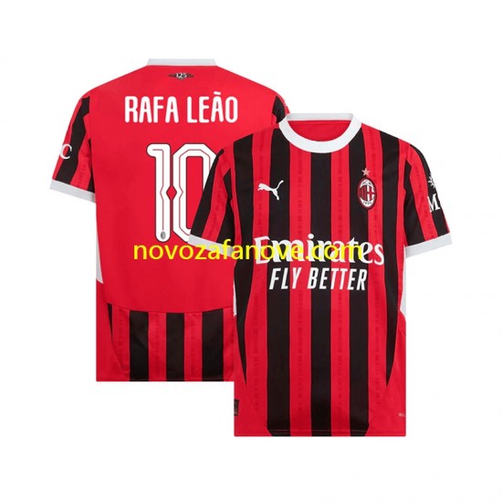 Nogometni Dres AC Milan UCL Font RAFA LEAO 10 Muški Domaći 2024-2025 Kratkih Rukava