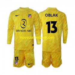 Nogometni Dres Atlético Madrid Jan Oblak 13 Golmanski Dječji Treći 2024-2025 Dugim Rukavima