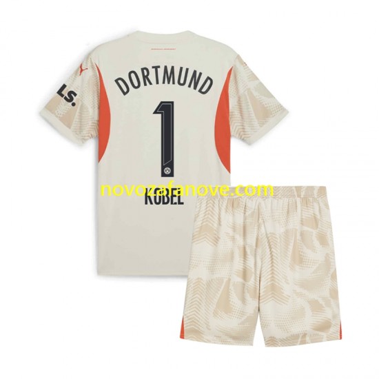 Nogometni Dres Borussia Dortmund Gregor Kobel 1 Golmanski Dječji Domaći 2024-2025 Kratkih Rukava