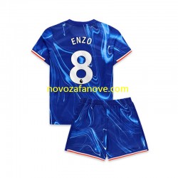 Nogometni Dres Chelsea Enzo 8 Dječji Domaći 2024-2025 Kratkih Rukava
