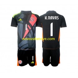 Nogometni Dres Kostarika Keylor Navas 1 Golmanski Dječji Treći 2024 Kratkih Rukava