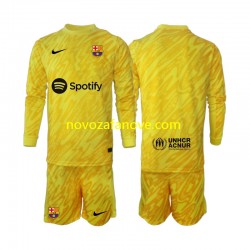 Nogometni Dres FC Barcelona Golmanski Dječji Gostujući 2024-2025 Dugim Rukavima