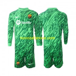 Nogometni Dres FC Barcelona Golmanski Dječji Domaći 2024-2025 Dugim Rukavima