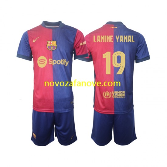 Nogometni Dres FC Barcelona UCL Font Lamine Yamal 19 Dječji Domaći 2024-2025 Kratkih Rukava