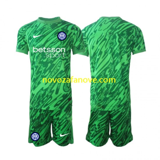 Nogometni Dres Inter Milan Golmanski Dječji Domaći 2024-2025 Kratkih Rukava