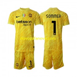 Nogometni Dres Inter Milan Yann Sommer 1 Golmanski Dječji Gostujući 2024-2025 Kratkih Rukava