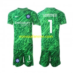 Nogometni Dres Inter Milan Yann Sommer 1 Golmanski Dječji Domaći 2024-2025 Kratkih Rukava