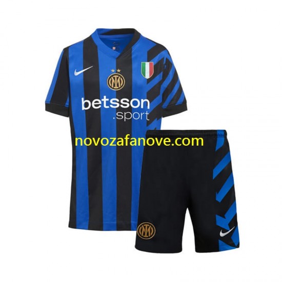 Nogometni Dres Inter Milan Dječji Domaći 2024-2025 Kratkih Rukava