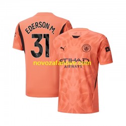 Nogometni Dres Manchester City Ederson M 31 Golmanski Muški Gostujući 2024-2025 Kratkih Rukava