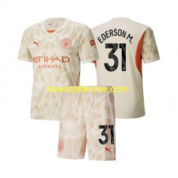 Nogometni Dres Manchester City Ederson M 31 Golmanski Dječji Treći 2024-2025 Kratkih Rukava