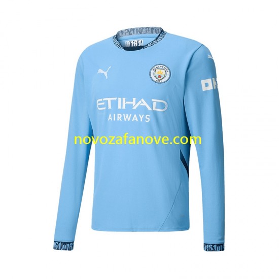 Nogometni Dres Manchester City Muški Domaći 2024-2025 Dugim Rukavima