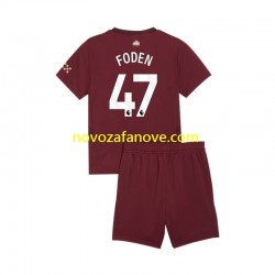 Nogometni Dres Manchester City Phil Foden 47 Dječji Treći 2024-2025 Kratkih Rukava
