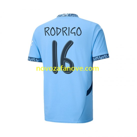 Nogometni Dres Manchester City UCL Font RODRIGO 16 Muški Domaći 2024-2025 Kratkih Rukava