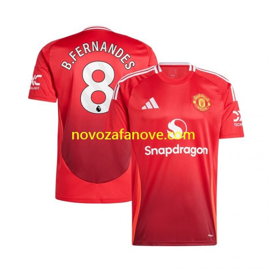 Nogometni Dres Manchester United Bruno Fernandes 8 Muški Domaći 2024-2025 Kratkih Rukava