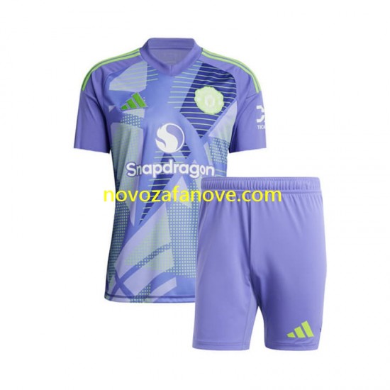 Nogometni Dres Manchester United Golmanski Dječji Domaći 2024-2025 Kratkih Rukava