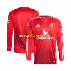 Nogometni Dres Manchester United Muški Domaći 2024-2025 Dugim Rukavima