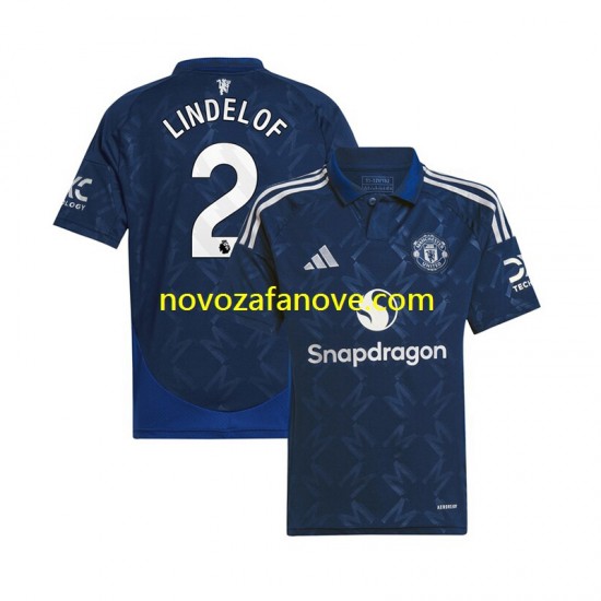 Nogometni Dres Manchester United Victor Lindelof 2 Muški Gostujući 2024-2025 Kratkih Rukava