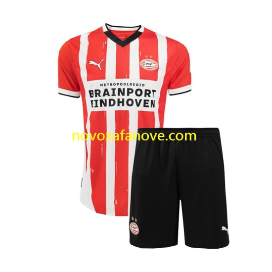 Nogometni Dres PSV Eindhoven Dječji Domaći 2024-2025 Kratkih Rukava