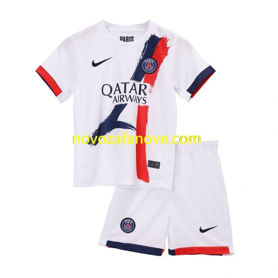 Nogometni Dres Paris Saint-Germain Dječji Gostujući 2024-2025 Kratkih Rukava