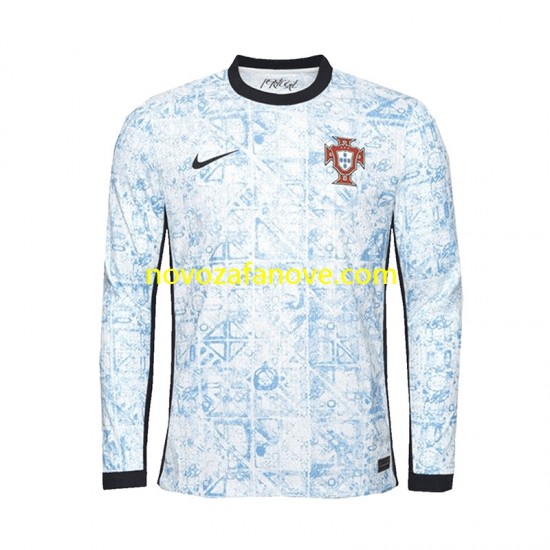 Nogometni Dres Portugal Muški Gostujući Euro 2024 Dugim Rukavima