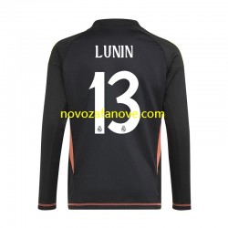 Nogometni Dres Real Madrid Andriy Lunin 13 Golmanski Muški Gostujući 2024-2025 Dugim Rukavima