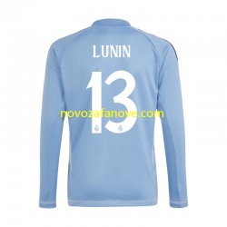 Nogometni Dres Real Madrid Andriy Lunin 13 Golmanski Muški Domaći 2024-2025 Dugim Rukavima