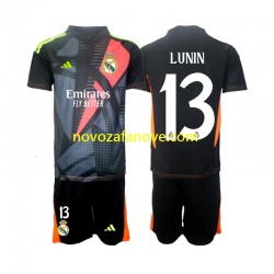 Nogometni Dres Real Madrid Andriy Lunin 13 Golmanski Dječji Gostujući 2024-2025 Kratkih Rukava
