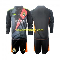 Nogometni Dres Real Madrid Golmanski Dječji Gostujući 2024-2025 Dugim Rukavima