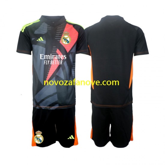 Nogometni Dres Real Madrid Golmanski Dječji Gostujući 2024-2025 Kratkih Rukava
